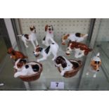 Collection of Royal Doulton & Beswick ceramic dog figures (9)