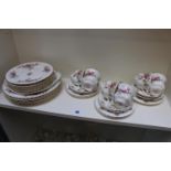 Collection of Royal Albert Moss Rose Tea and dinner ware