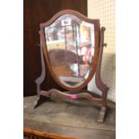 Edwardian Shield shaped swing mirror