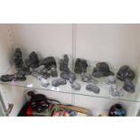 Large Collection of Canadian The Wolf Sculptures inc Inuits, Beaver, Seals etc