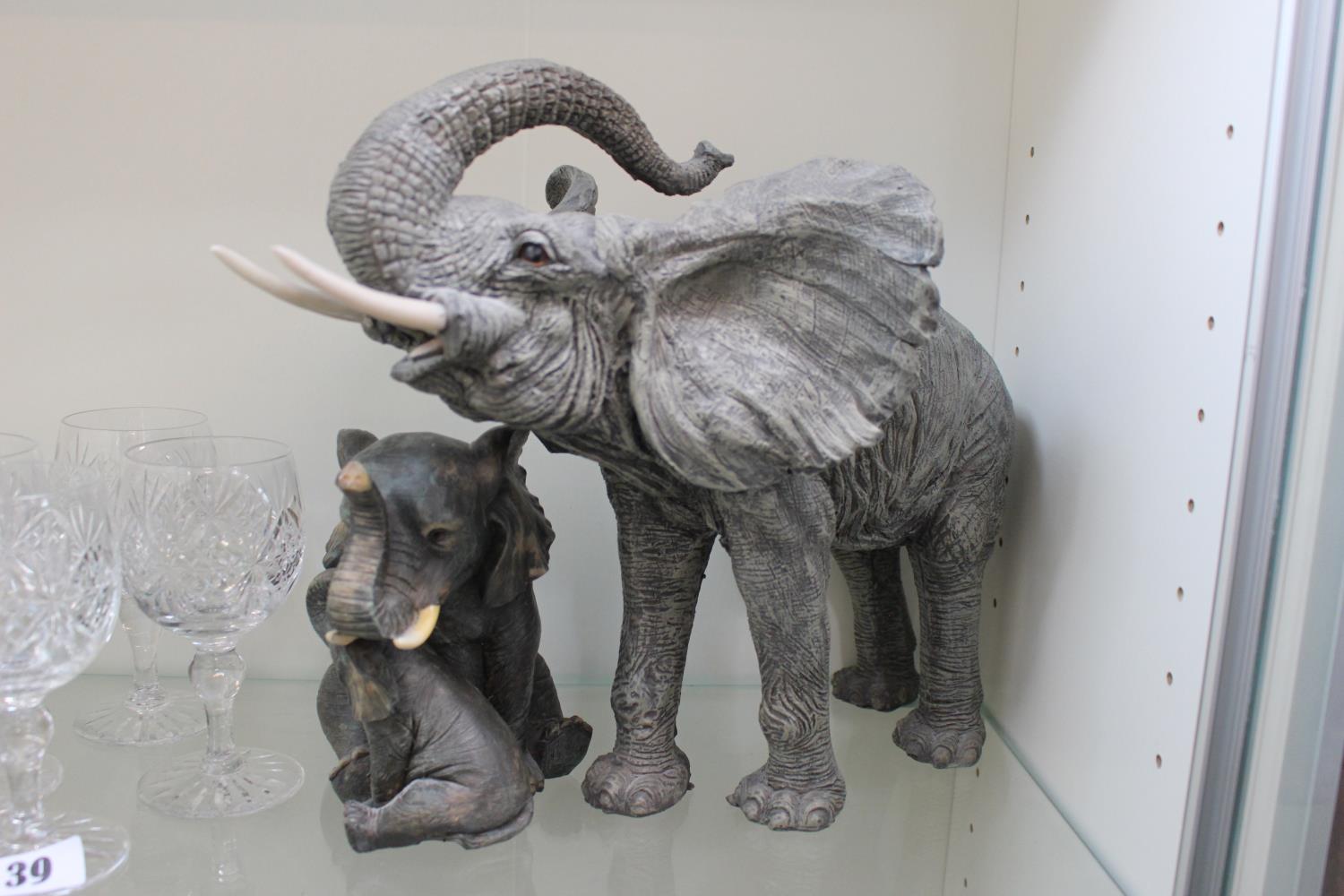 Collection of Elephant figures inc Franklin Mint Rulers of the African Planes - Image 2 of 2