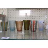 Collection of 9 European glasses of assorted Designs and colours
