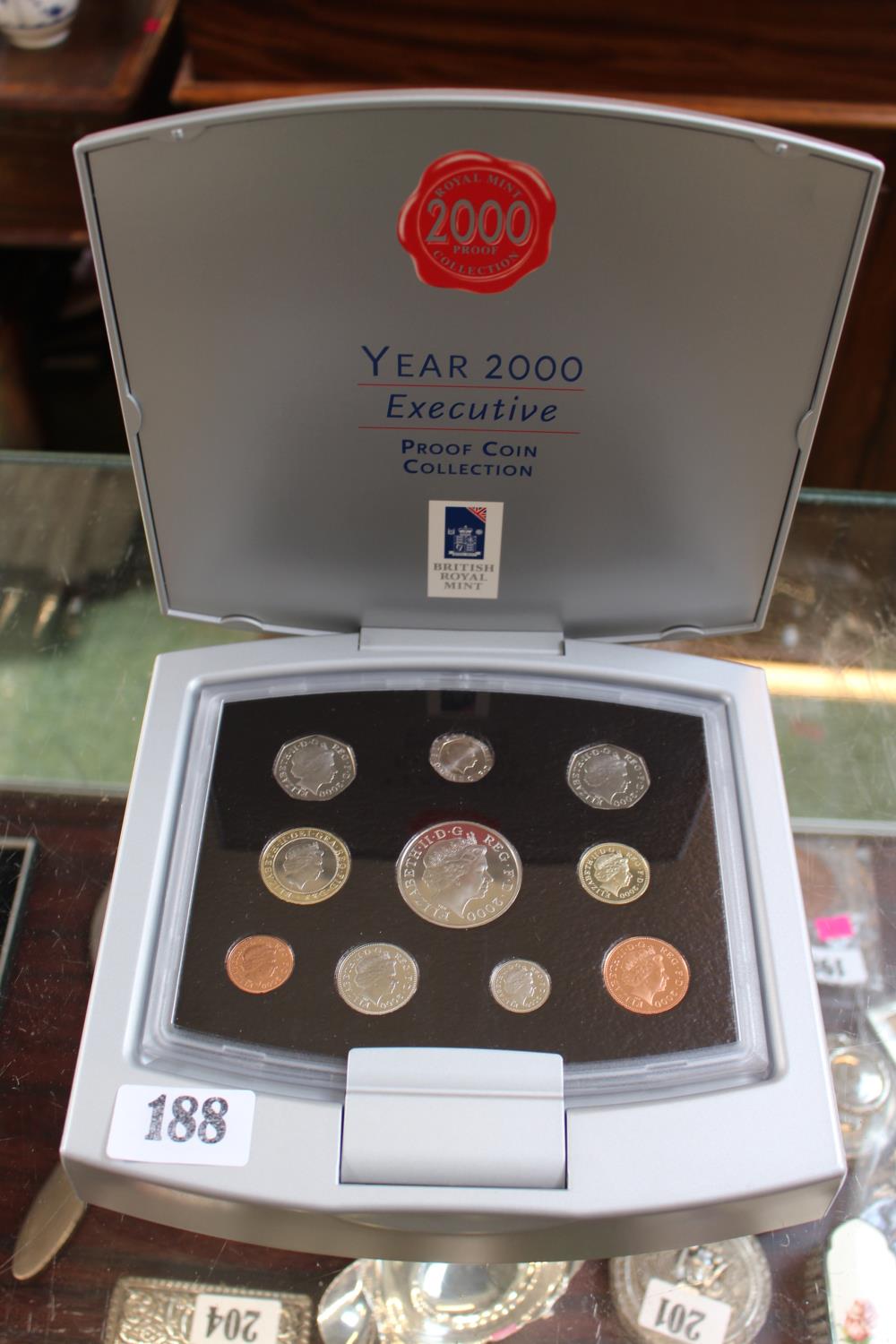 Cased 2000 Executive Proof Coin Collection by British Royal Mint