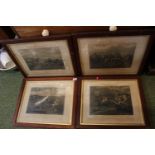 Set of 4 Oak Framed Steeple Chase prints by Alken