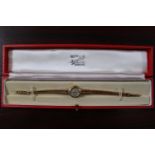 Rotary Maximus 9ct Gold ladies wristwatch 17g total weight boxed
