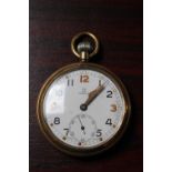 Gents Omega Pocket watch with numeral dial with military mark to reverse GSTP F051452