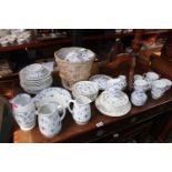 Collection of Royal Copenhagen, Furnivals and Minton blue Onion and Bleu Fluted ceramics