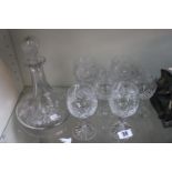 Set of 6 Thomas Webb Glasses and a Thomas Webb Decanter