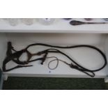 Early 20thC Hare Coursing Leather Brass Dog Slip Leash Hunting