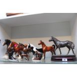 Collection of Beswick and other Ceramics horse figures (9)