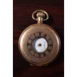 Gents Edwardian Gilt cased pocket watch with numeral face in Dennison case