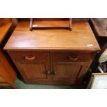 20thC Mahogany cabinet with cupboard base