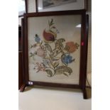 Framed Tapestry of still life mounted in Fire screen