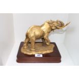 The Golden Elephant by Anthony J. Jones Bronze gilded figure