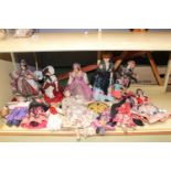 Collection of assorted Vintage dolls and figures