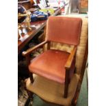 Upholstered Childs wooden framed elbow chair