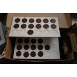 Box of assorted assorted 19thC and later Copper Pennies