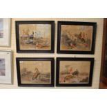 Set of 4 F C Turner Fox Hunting prints after N Fielding