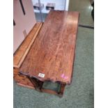 Oak Shaped top gateleg table on barley twist supports