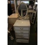 White Jarman & Platt Chest with Mirror back