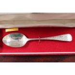 Cased Silver Teaspoon London 1956 12g total weight