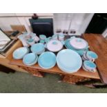 Extensive Poole Twin Tone Dinner and Tea Set