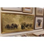 2 David Shepherd Elephant framed prints