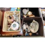3 Boxes of assorted ceramics and bygones inc. Franklin Mint Meadowland vase, Noritake etc