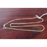 Ladies 18ct Gold box link chain 7.3g total weight