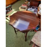 Edwardian Shaped top Mahogany window table