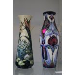 Moorcroft 'Regent' pattern Vase by Rachel Bishop Signed Limited edition of 100 and a damaged