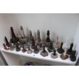 Large collection of Cornish Serpentine Lighthouses of assorted sizes 7cm to 22cm (23 + 4 others)