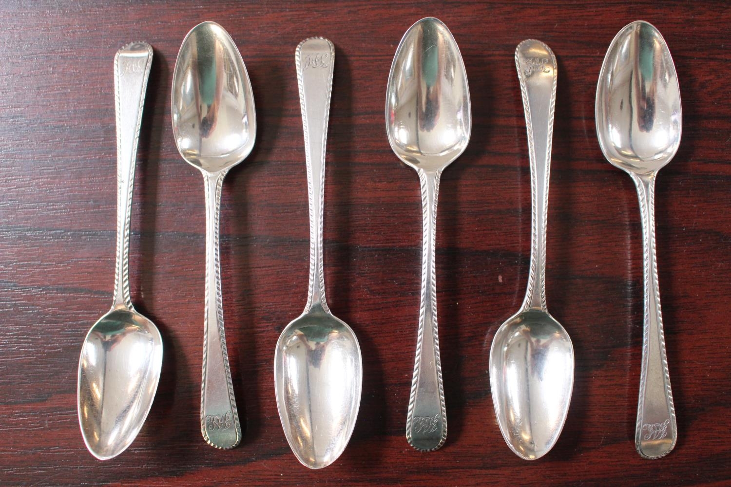 Collection of early 19thC Silver Teaspoons 88g total weight - Image 2 of 2