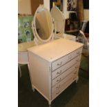 White Jarman & Platt Chest of 5 Drawers