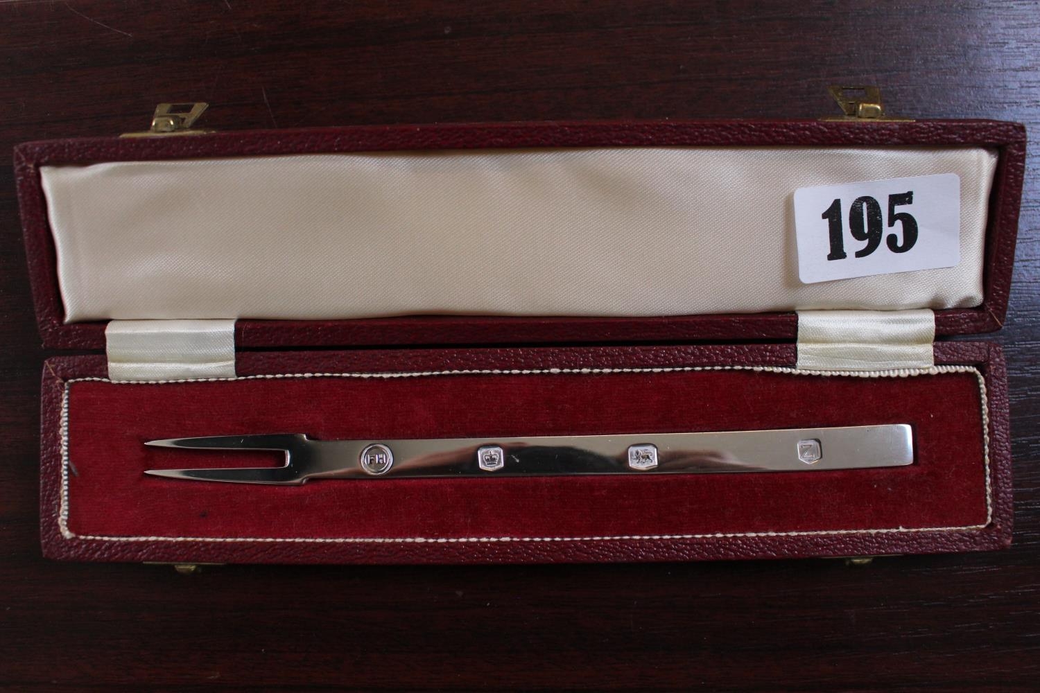 Boxed Sterling Silver Pickle Fork based on a Early English design