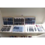 Seven trays of Vintage Sheaffer Pens of varying designs