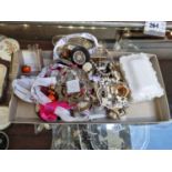 Tray of assorted Costume jewellery and bygones