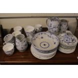 Collection of Mintons and Furnivals Blue and White Onion pattern ceramics