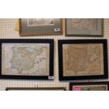 2 Antique Maps of Spain & Portugal