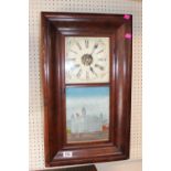 Rosewood Cased Wall clock with numeral dial