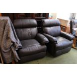 Pair of Adjustable Leather Armchairs