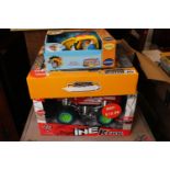Boxed Remote Control Car, Truck Construction Set and a VTECH Toot-Toot Friends