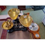 Set of Libra Kitchen Scales & a Salter Scales with Brass Bell weights