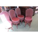 Set of 4 Lloyd Loom Chairs on splayed legs