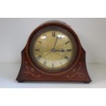 Edwardian Inlaid clock with roman numeral Dial and French Movement