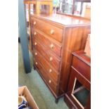 20thC Chest of 5 Drawers with brass drop handles