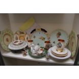 Collection of assorted 19thC and later ceramics inc. Minton, Hammersley etc