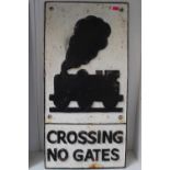 Original Cast Iron Crossing No Gates 58 x 29cm