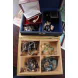 Collection of assorted Costume jewellery inc Necklaces, Cased Rotary Wristwatch etc