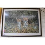 Framed Print 'Cheetahs' by John Barber signed in Pencil